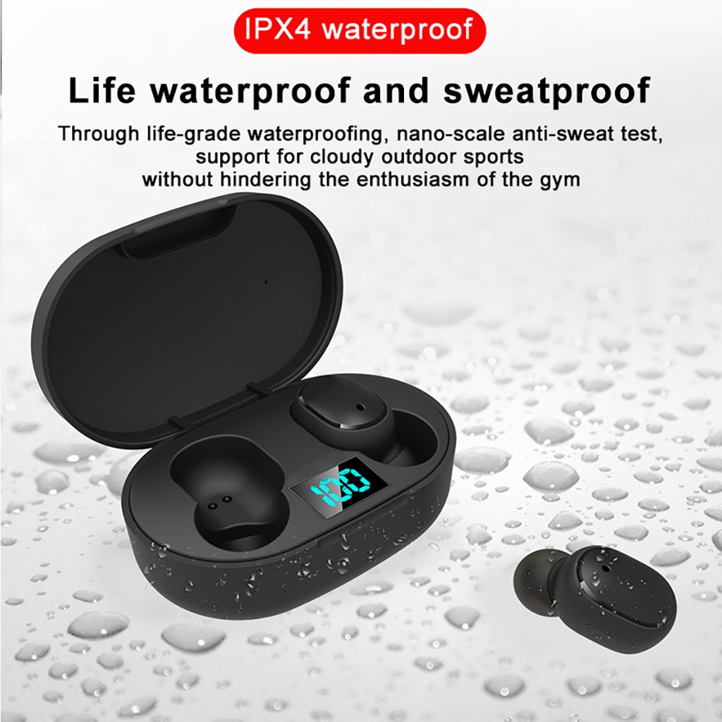 Draadloze Oordopjes Tws True Bluetooth 5.0 Stereo Ipx4 Waterdichte Oortelefoon In-Ear Headset Headset Ondersteuning Ios/Android Telefoons hd Oproep