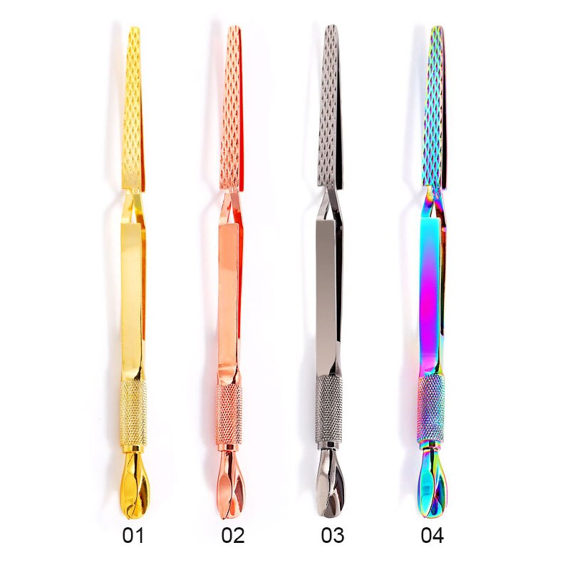 1 Pc Double extrémité multifonctionnel acier inoxydable ongles mise en forme Clips ongles cuticule poussoir tondeuse manucure ongle Art outil