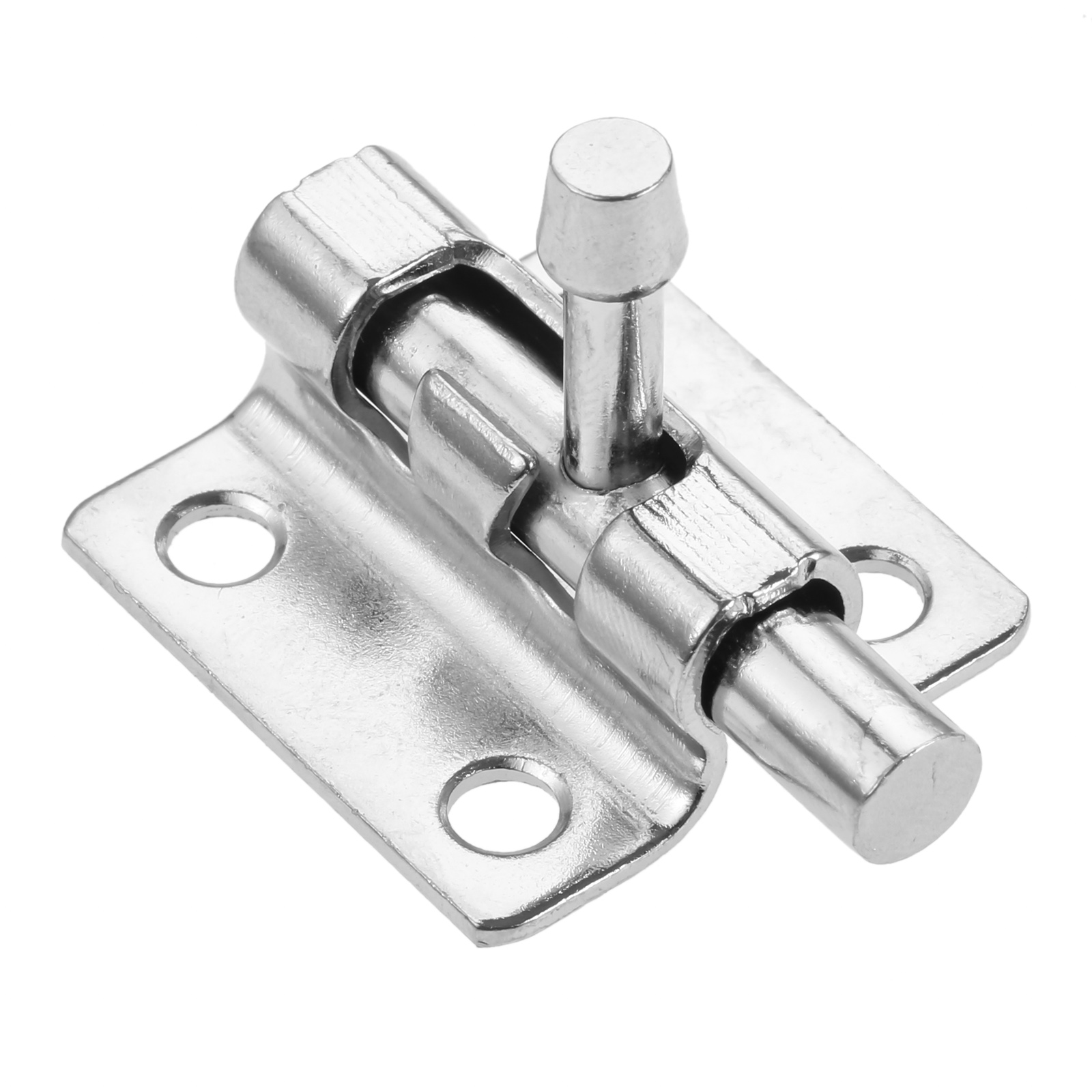 1PC Solid Sliding Bolt Latch Hasp Staple Gate Safety Lock Silver Metal Door Bolts Latch Door Hardware with Screws 41*30mm