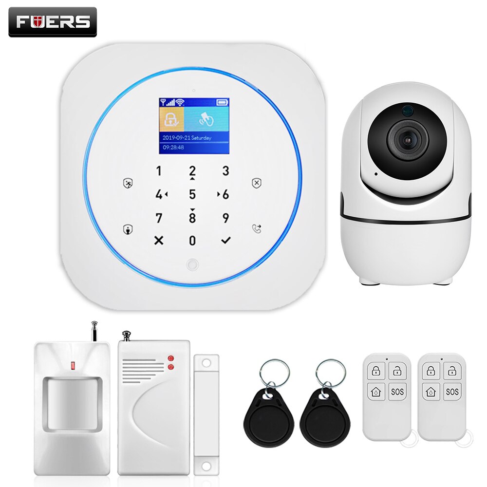 KERUI G12 GSM/WIFI Alarm System Full Touch RFID Card Panel Home Security Alarm Host Wireless APP Control Muti-language Support