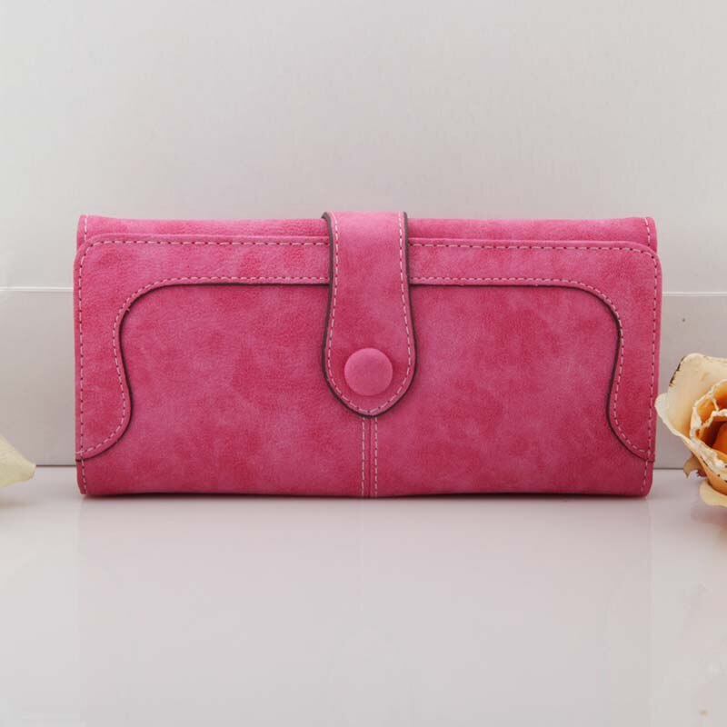 Wallet Women Purse Women Wallets Card Holder Female Long Wallet Women's Coin Purse Card Holder Lady Clutch Purse High Capacity: Upgraded rose red