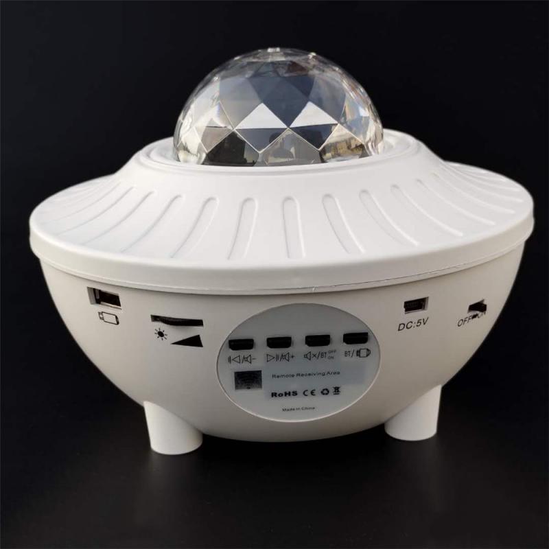 Projecteur LED produisant de la musique en forme d'étoile, modèle, USB, Bluetooth, vagues, luminaire décoratif d'intérieur, 1 pièce