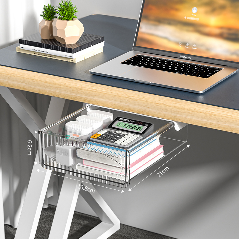 Drawer Storage Box Under Table Hidden Self-Adhesiv... – Grandado