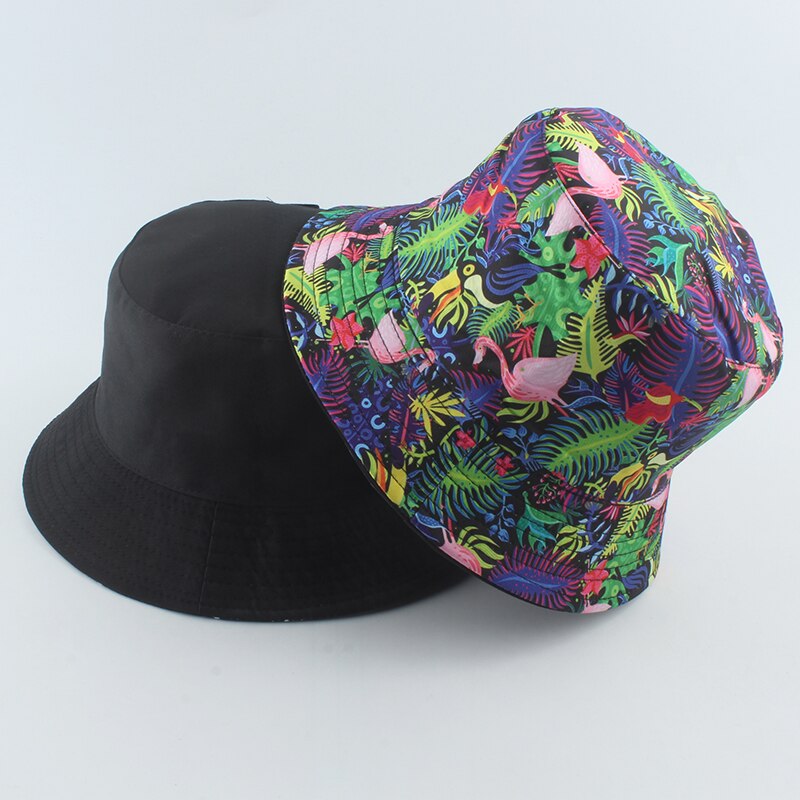 Sombrero de pescador con forma de mariposa para hombre y mujer, gorra de pescador Reversible, protección solar, playa, pesca, Bob: colorful niao black