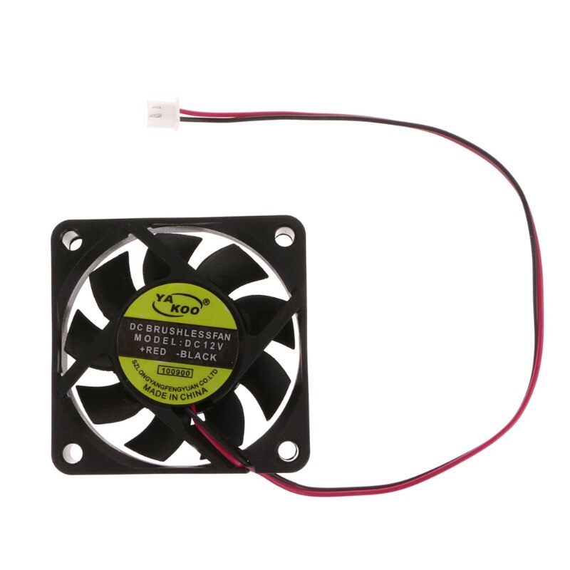 Dc 12V 2-Pin 60X60X15Mm Pc Computer Cpu Systeem Glijlager Cooling fan 6015 A0NC