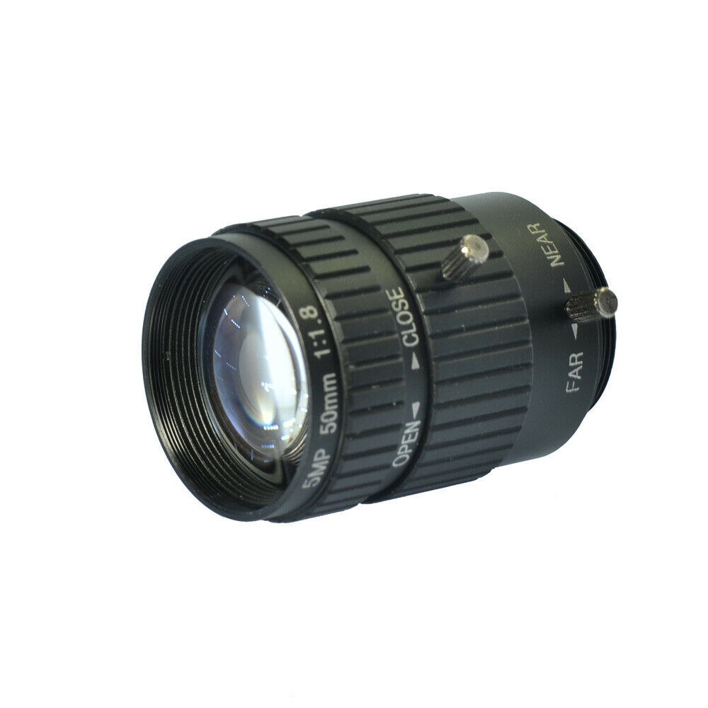 5.0MP 50mm Fixed Focus Manual Zoom Lens CS Mount CCTV Lens for Microscope