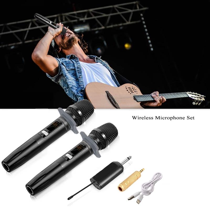 1Pcs/Set Ux2 Uhf Auto Wireless Dynamic Microphone System With Receiver For Amplifier Mixer Speaker Desktop Bus Audio