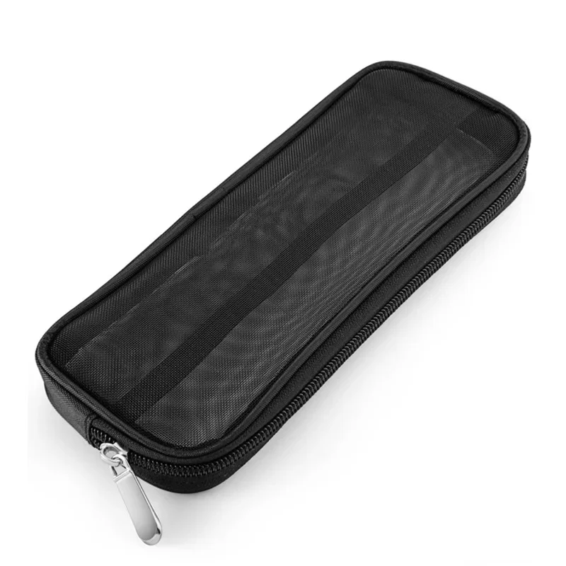 Makeup Brush Travel Case Cosmetic Toiletry Bag Organizer for Men Women Beauty Tools Mesh Kit Pouch Wash Storage Accessories: black