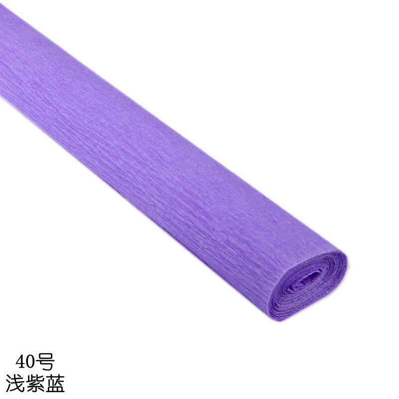 250Cm * 50Cm Crinkled Crêpepapier Bloem Wikkelen Bruiloft Feestelijke Partij Decoratie Kids Diy Vouw Scrapbooking Ambachten 5Pcs: Light purple