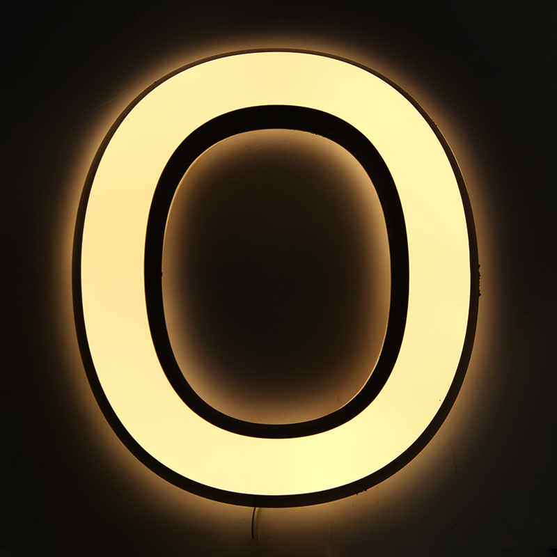 Acrylic LED luminous signs Business Lighting Advertising Sign LED Signboard Outdoor Waterproof Custom Advertisment Letters: O