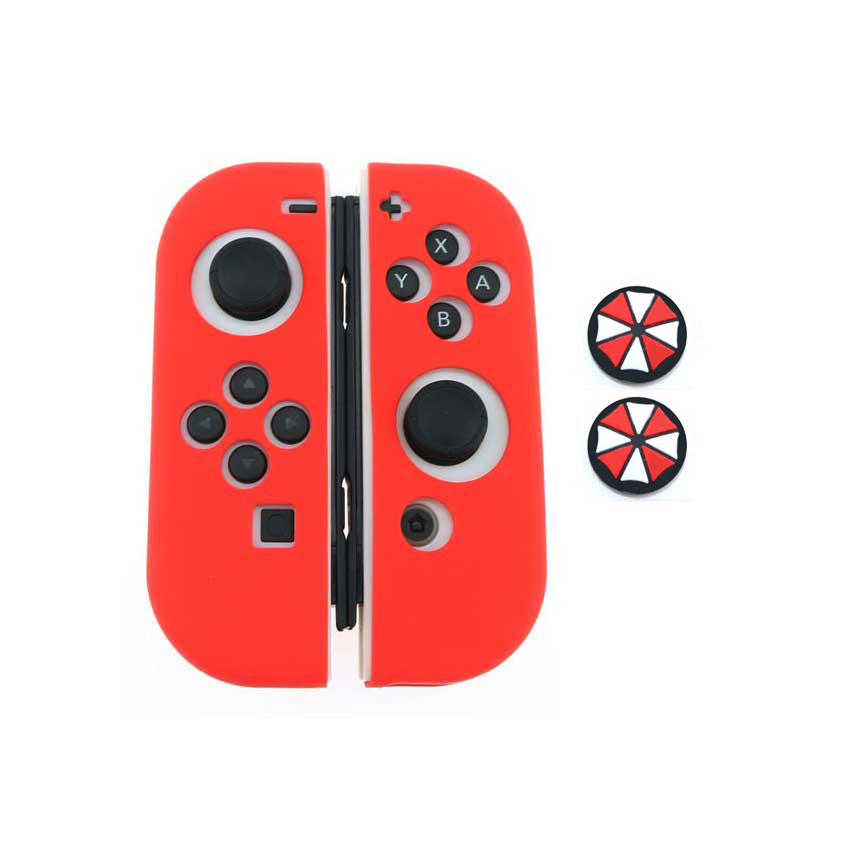 YuXi Per Nintend Interruttore NS Joy-Con Del Silicone di Protezione Della Pelle Della Copertura Della Cassa + Thumbstick Grip Joystick Tappi Per La Gioia con Controller