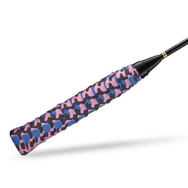 Pegamento antideslizante para manos de bádminton, cinturón absorbente para el sudor, correa de bobinado antideslizante de camuflaje, 110cm x 2,7 MM x 0,8 MM: PINK