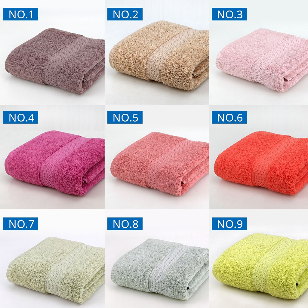 1 STÜCKE Baumwolle Saugfähigen Handtuch Große 70*140 cm Solide Schnell Trocknend 17 Farben Weichen Strand Schlecht handtuch Dicke Spa Handtuch für Erwachsene