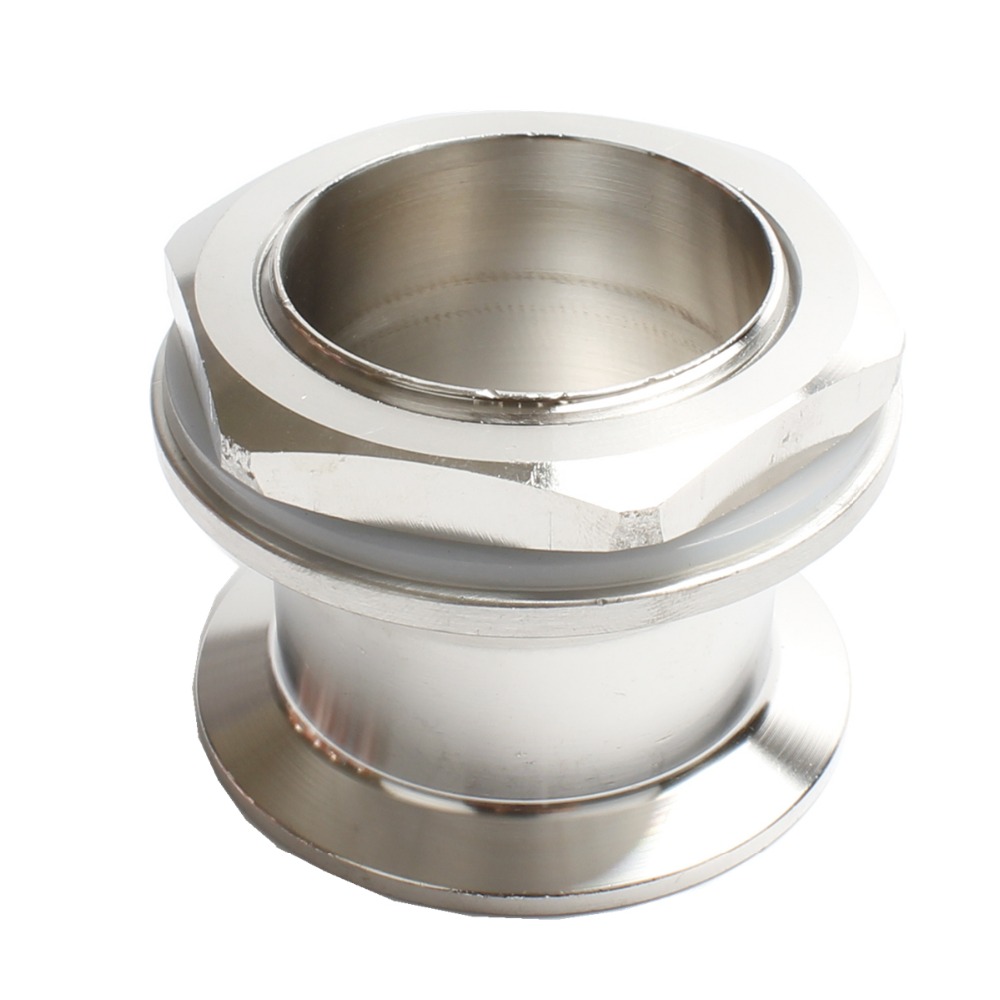 Adapter external thread DN32 (1 1/4") 41mm x tri-clamp 1.5" OD50.5 with silicone gasket . Stainless steel SS304. Length 50mm