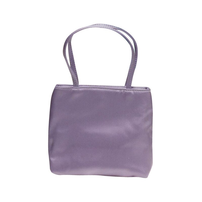 Simple Ladies Small Shoulder Bags Vintage Satin Women Underarm Handbags Casual Female Shopping Mini Tote Clutch Purse Bolsa: Purple