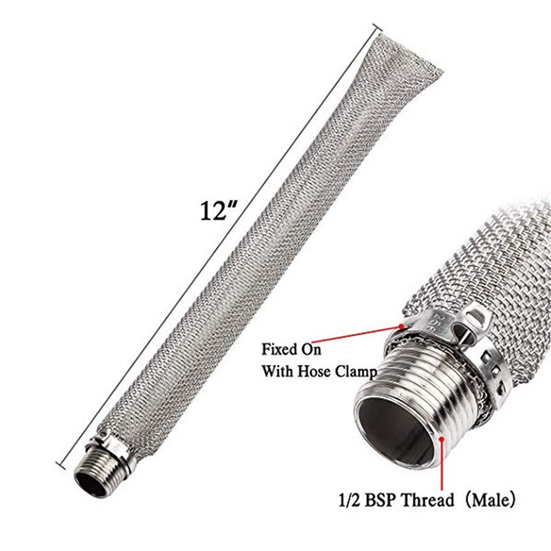 Home Reusable Wine Brewing Tools Stainless Steel Beer Filter Strainer Kettle Mesh Multifunction Bazooka Screen