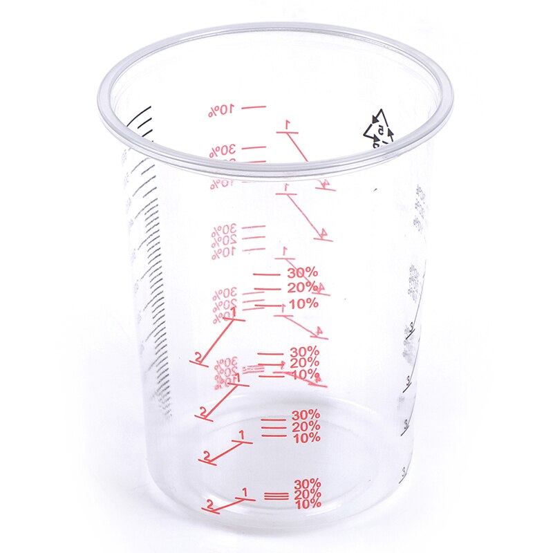 Gobelets de mélange de peinture en plastique, 600ml, 10 pièces, gobelets calibrés pour mélange précis de peinture et de liquides