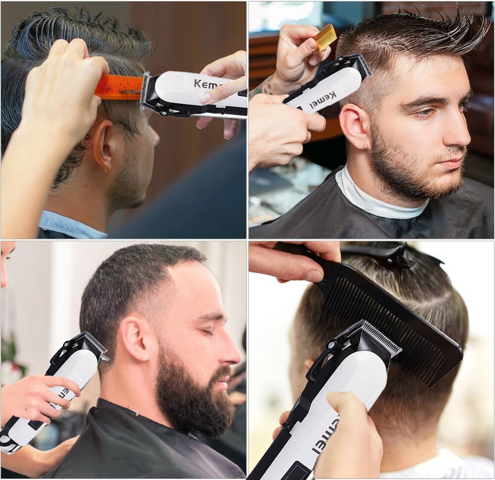 Kemei Hair Clipper for men Electric Hair Trimmer Cordless Hair Cutter Machine LCD Display Rechargeable haircut