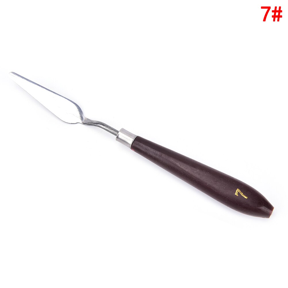 1 pièces inox peintures Palette grattoir spatule couteaux pour artiste huile Gouache peinture couteau lame outils: 7
