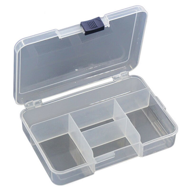 Grille Multiple acrylique transparent maquillage organisateur boîte de rangement rouge à lèvres ongles perceuse vernis organisateur cosmétique bijoux support de la boîte: 5 Girds