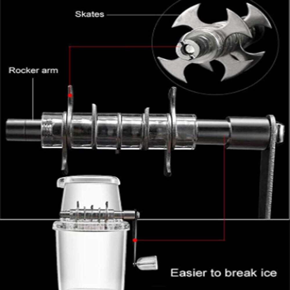 Draagbare Handmatige Ice Crusher Shredding Machine Hand Crank Ice Crusher Zomer Keuken Verpletteren Ijs Gereedschap