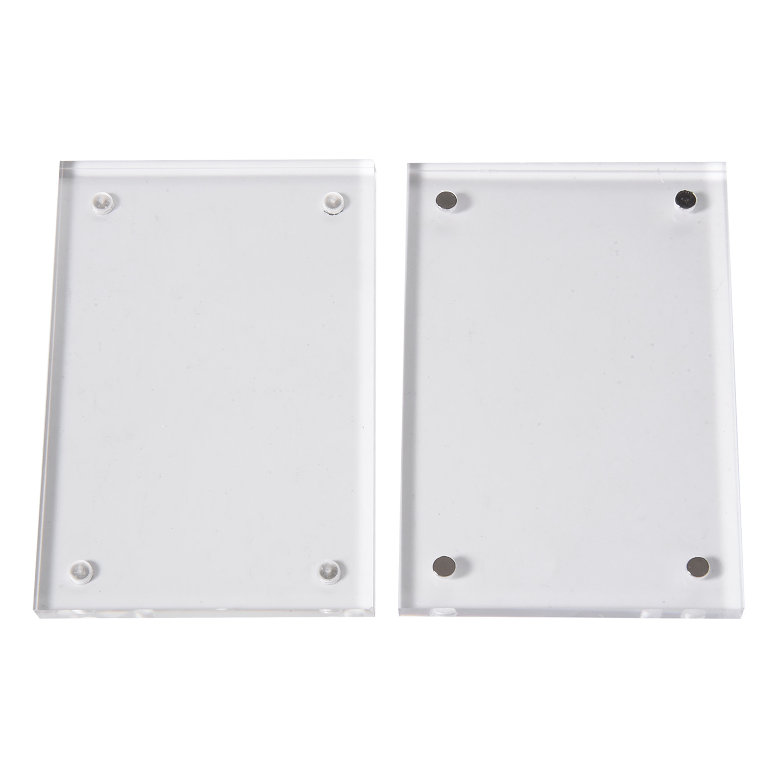 Transparent Acrylic Top Gem Boxes Clear Photo Frame Magnetic Creativ Gemstone Casket Diamond Display Stand Holder Deck Decor