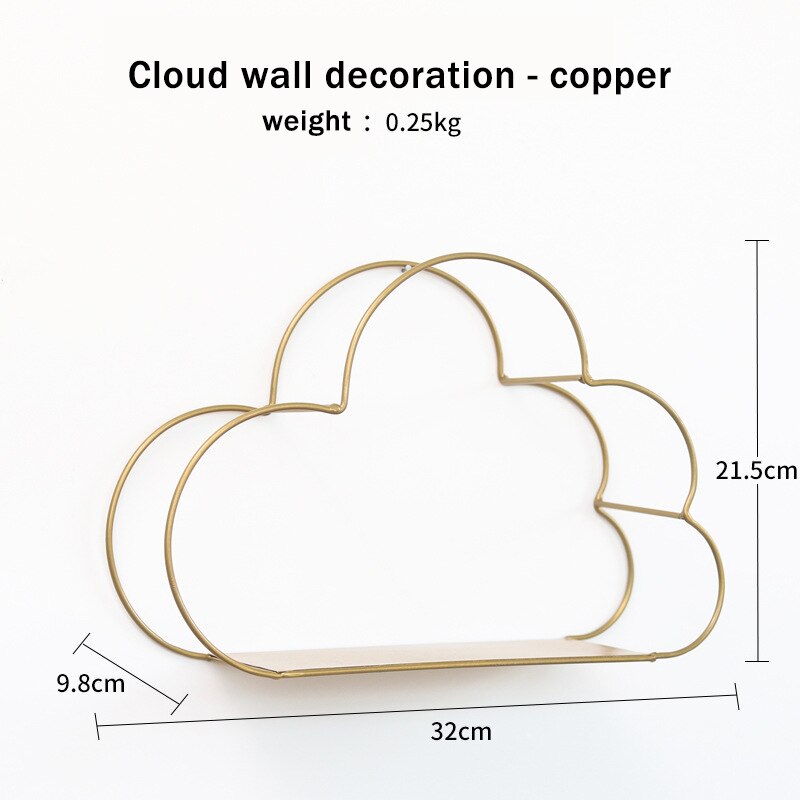 Nordisk stil sky veggfeste hylle ornament vegg soverom stue vegg hengende vegg leke hylle hjemme veggdekorasjon: Kobbersky