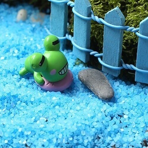 1 saco de areia azul para miniaturas jardim de fadas musgo terrário decoração artesanato bonsai fada jardim decoração acessórios resina moderna