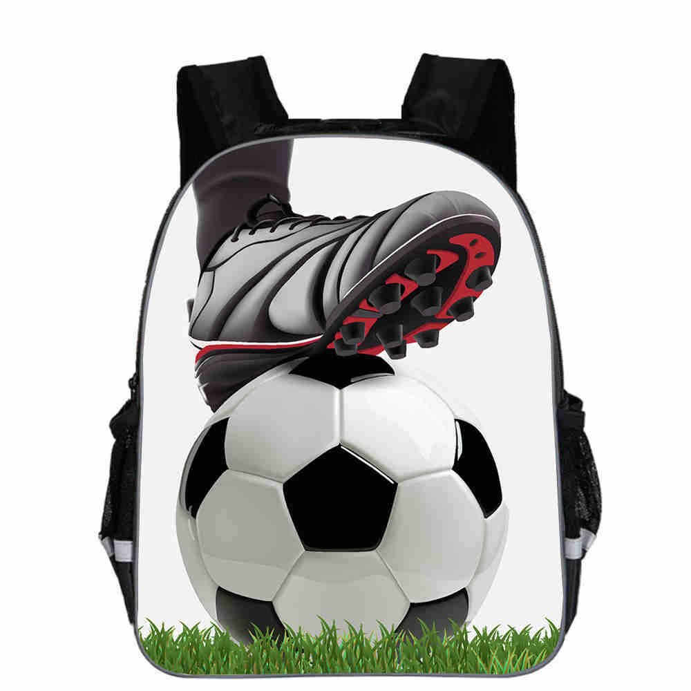 11 inch Children Bags 3D Ice Soccerly/Foot Ball Pattern for Teen Boys Girls Kids team Bags: 3