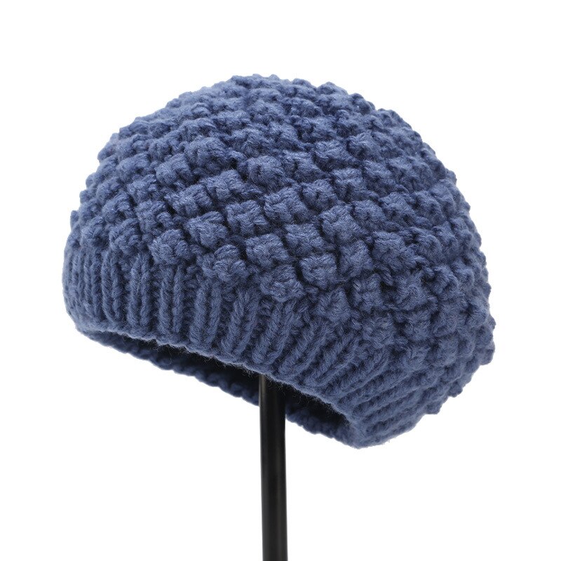 Hat #39 håndlavet ananas mønster baret retro græskar hat efterår og vinter vild varm maler hat: 2