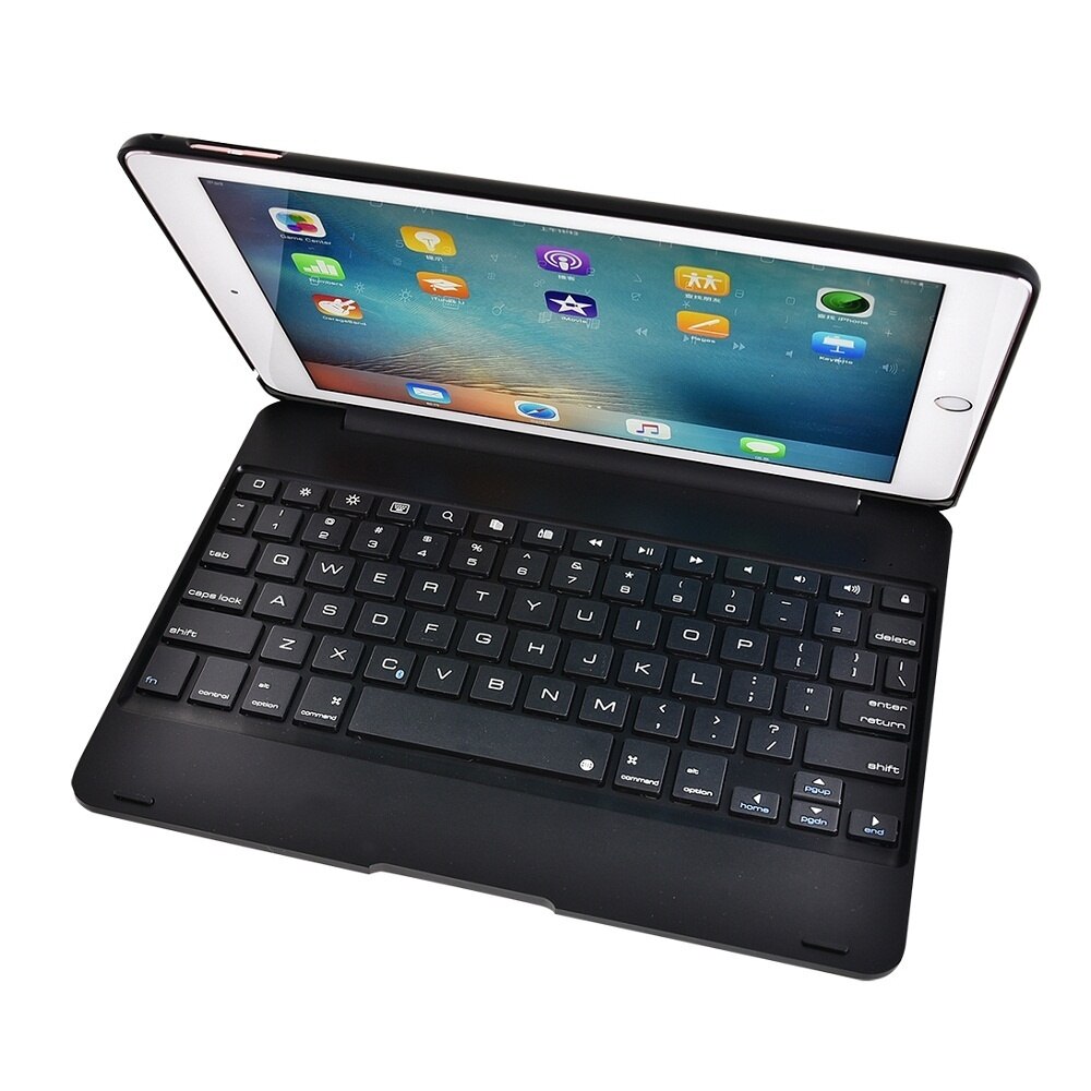 Dünne Drahtlose Bluetooth Tastatur Fall Stehen Smart Cover für IPad 10,2/10,5 Inch, Nicht Einschließlich Ipad: Black