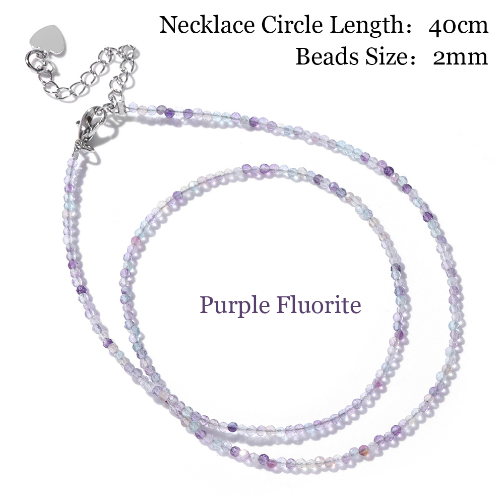 Mini Steen Kralen Ketting 2mm Facet Natuurlijke Agat Quartz Kettingen Vrouwelijke Mode Party Choker voor Vrouwen Meisjes Sieraden: Goud-kleur