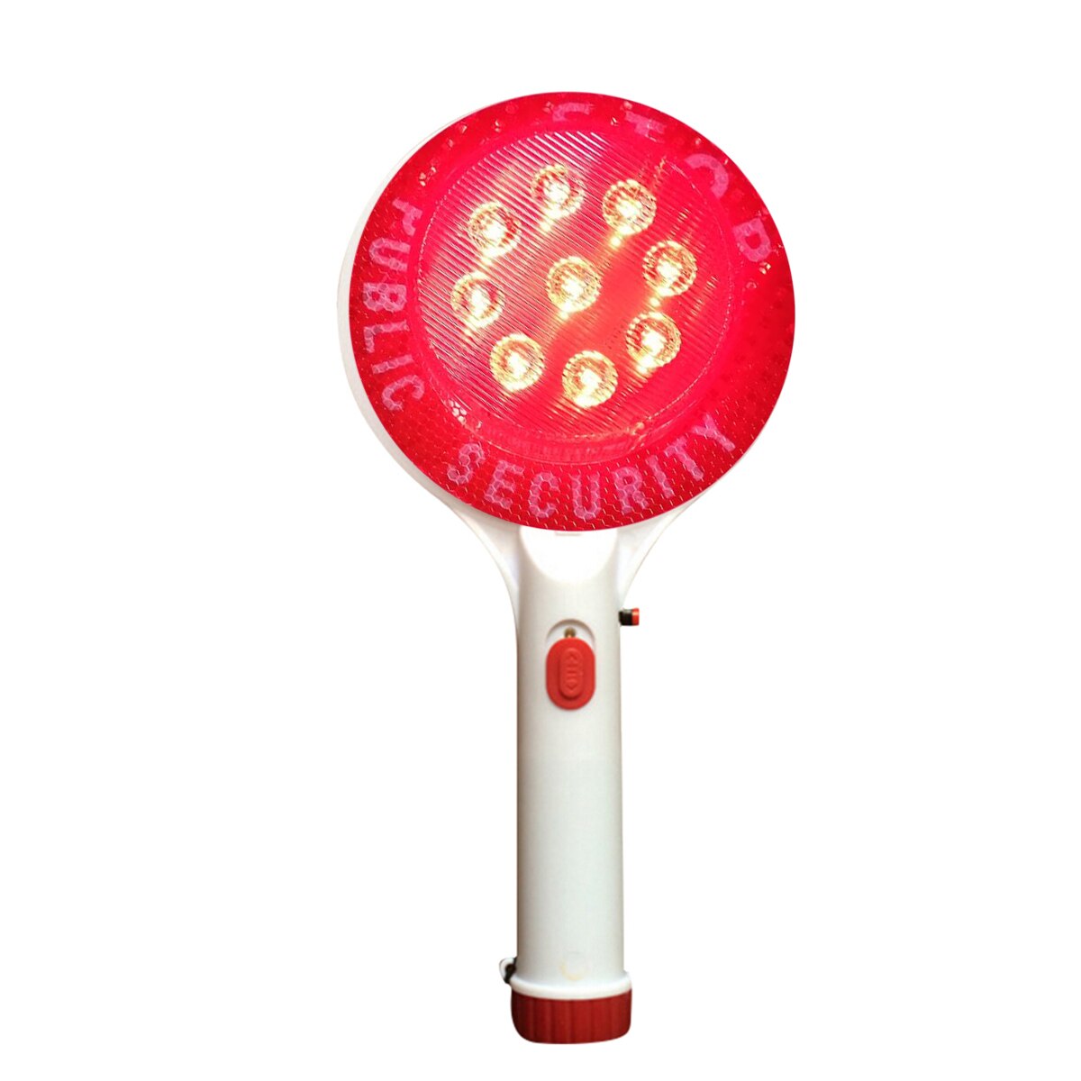 Handheld LED Traffic Sign Stop Light Rechargeable Car Warning Sign Flashlight With Power For Traffic Control Blocked