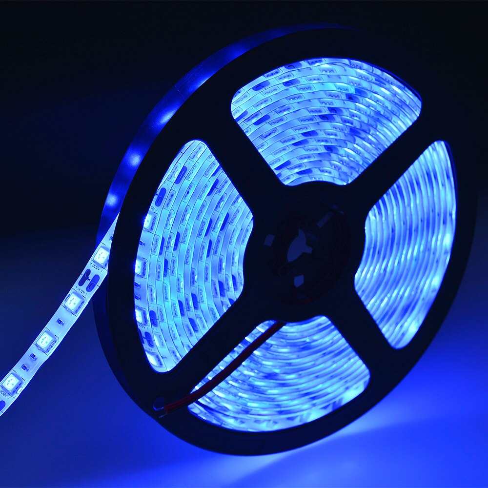 DC 12V 5M Waterproof LED Strip SMD5050 5050 RGB 60LEDs/M Flexible Light 5050 LED Strip RGB White/Warm White/Pink/Blue/Green/Red