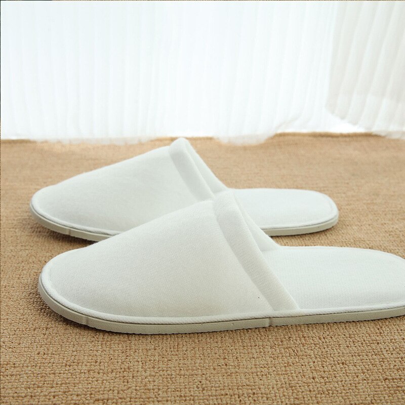 5/10/20 Thuis Gast Indoor Slippers Paar Wegwerp Spa Hotel Slippers Open Teen Handdoek Indoor Wegwerp Slippers