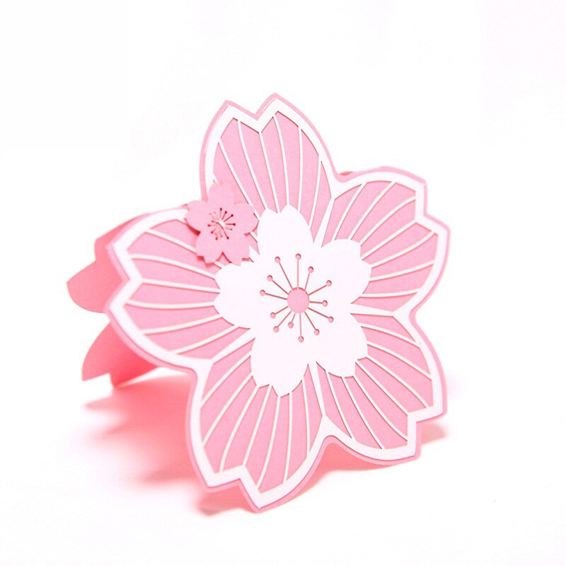 Tarjetas Pop-UP 3D, flores, de aniversario de cumpleaños, postal, árbol de cerezo de Arce, tarjetas de invitación y felicitación para el día de la madre