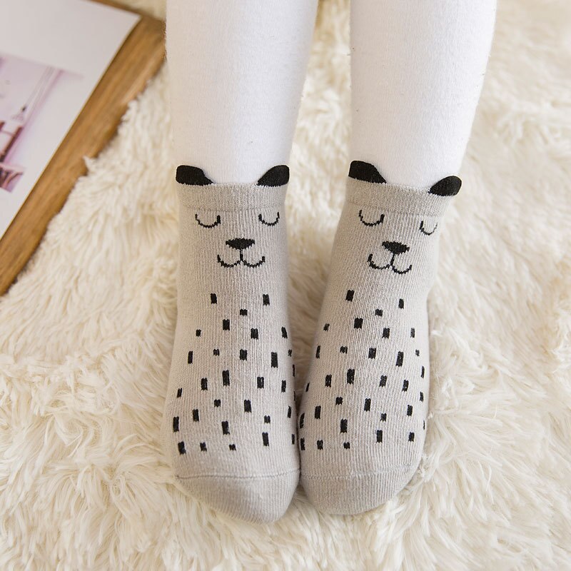 Hylidge Frühling Herbst kinder Socken mit Nette Kleine Ohr Cartoon Baby Nicht-slip Boden Socken Baumwolle Jungen Mädchen socken