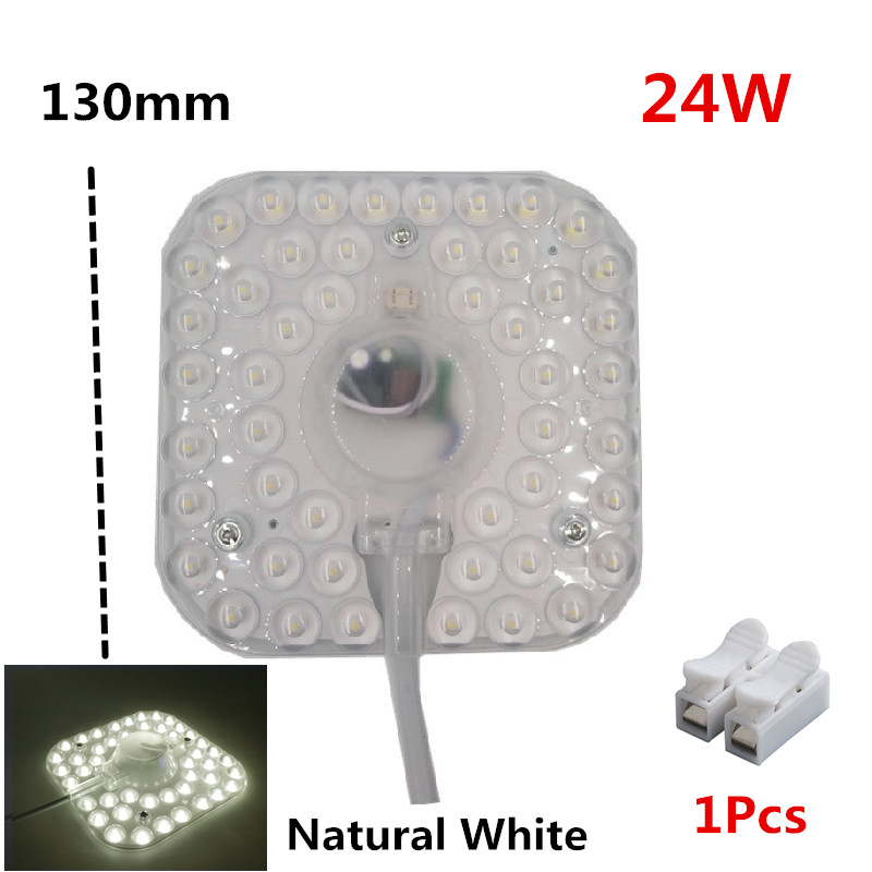 Loftslamper led modul  ac220v 230v 240v 6w 12w 18w 24w 36w led lys udskift loftslampe lyskilde praktisk installation: 24w naturhvid
