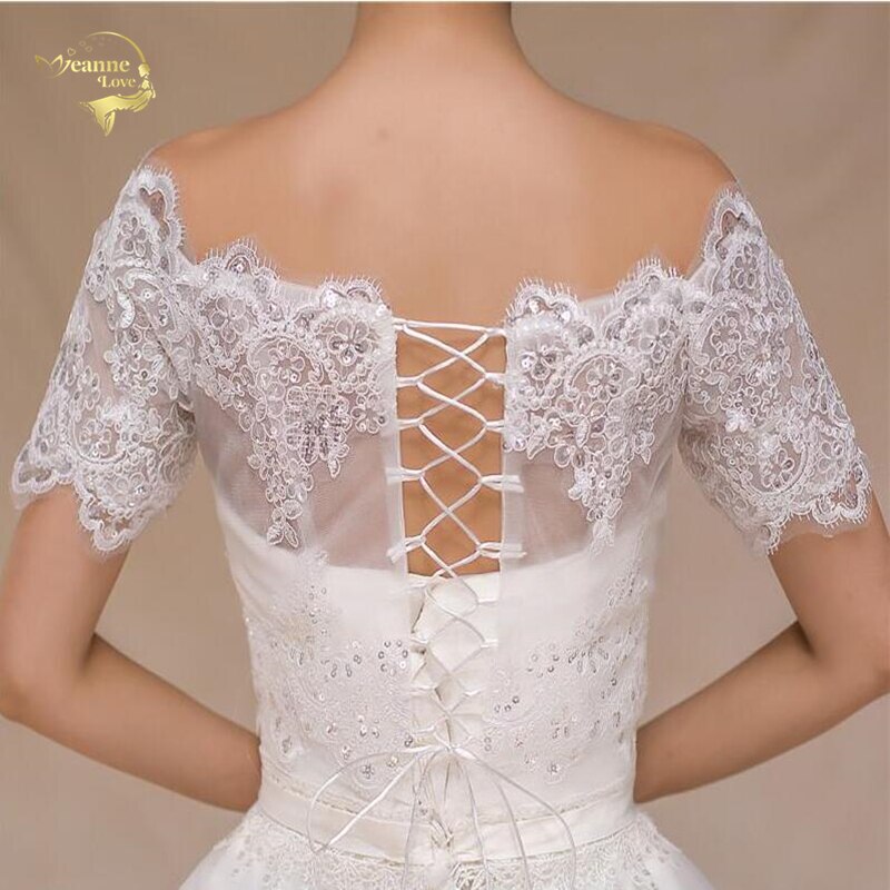 Elegante Elfenbein/verrotten Braut Spitze Bolero Funkelnden Kap Braut Jacke Sommer Zucken Frauen Schals Hochzeit Zubehör OJ33250