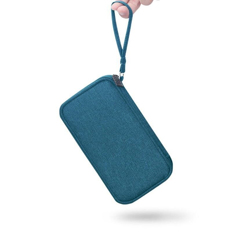 Durable Polyester Power Bank Pouch Storage Bag Mini Protable Travel Protective Carrying Case Pack for Earphone Cellphones S15 20: green