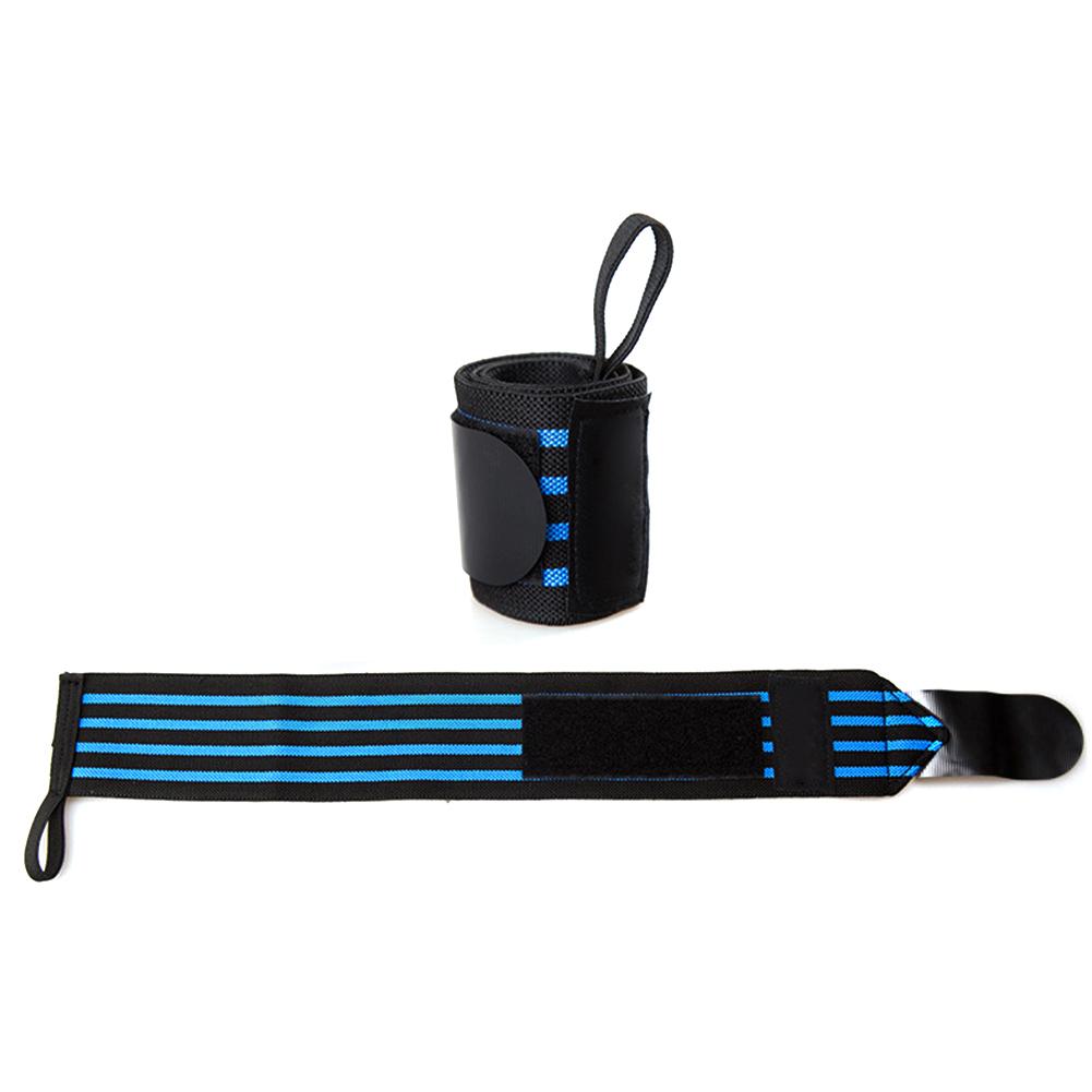 1pcs Fitness Wristband Wrist Support Weight Lifting Gym Training Wrist Brace Wrap Powerlefting Body Building Supplies: Black Blue