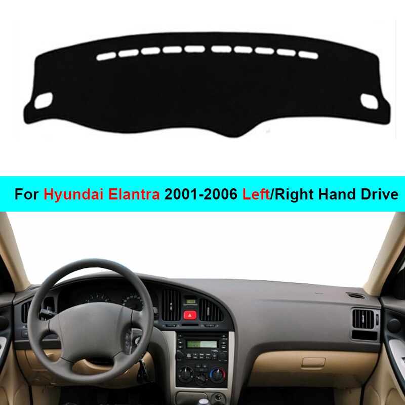 Til huydai elantra 2001-2006 bil instrumentbræt cover tæppe cape lhd rhd tæppe skygge pad tæppe dashmat sol skygge pude 2 lag