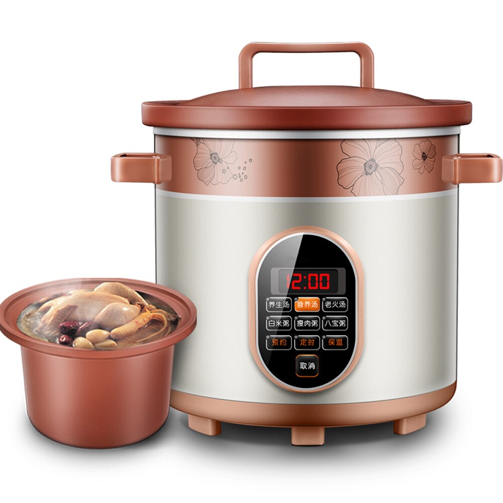 Electric Saucepan Fully Automatic Reservation Timing Porridge Soup Cooker Machine MultiCooker Heating Machine