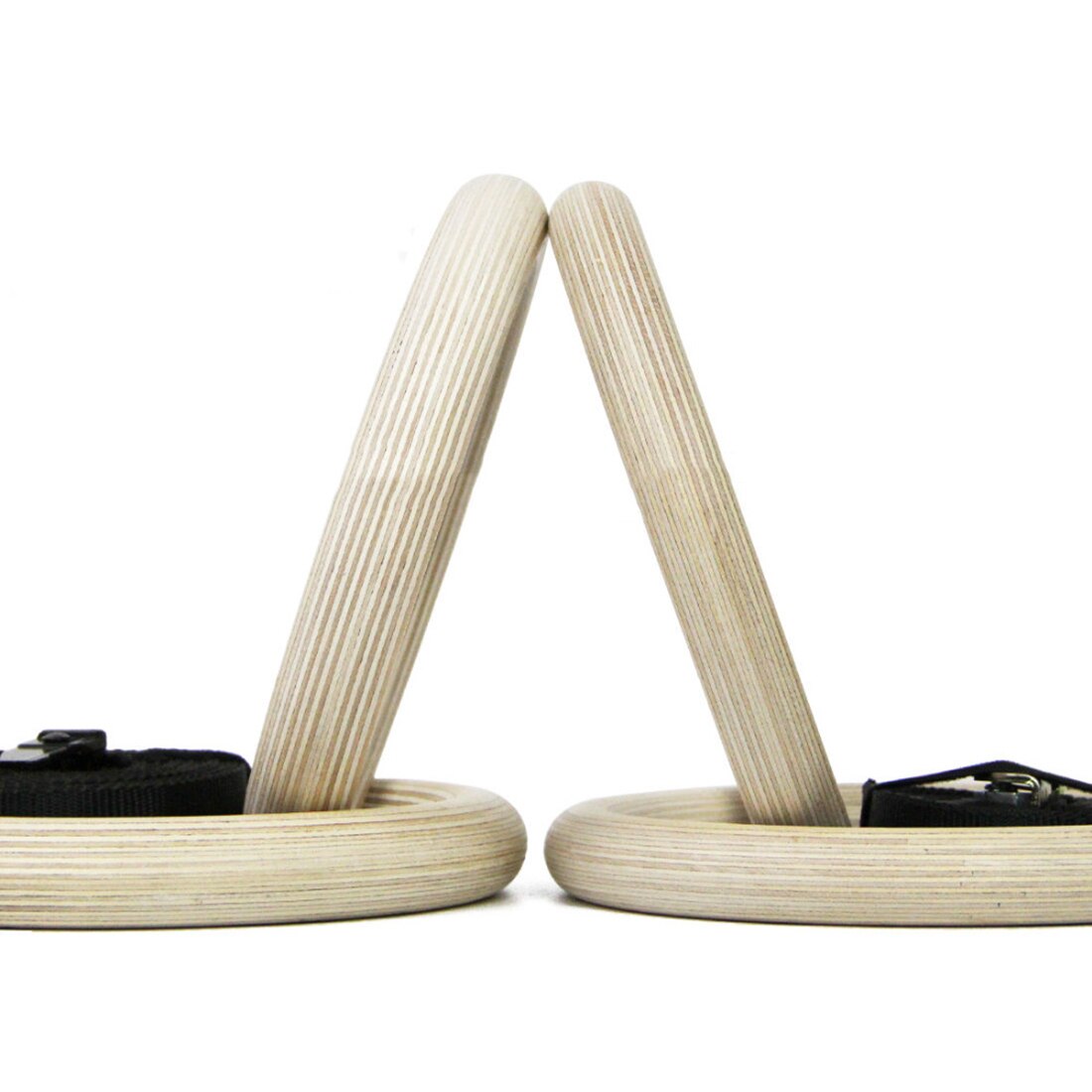 1 par de anillo de gimnasia de madera pura Procircle, anillo de entrenamiento de fuerza olímpica, anillo de cincha colgante para gimnasio y Fitness