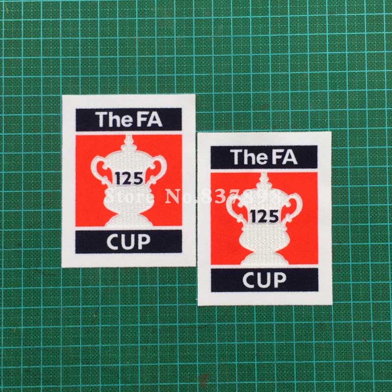 De Fa Cup Patch Voetbal Patch Badge Kasjmier Materiaal Fluwelen 1 Paar 125th Anniversary: Antiek Messing