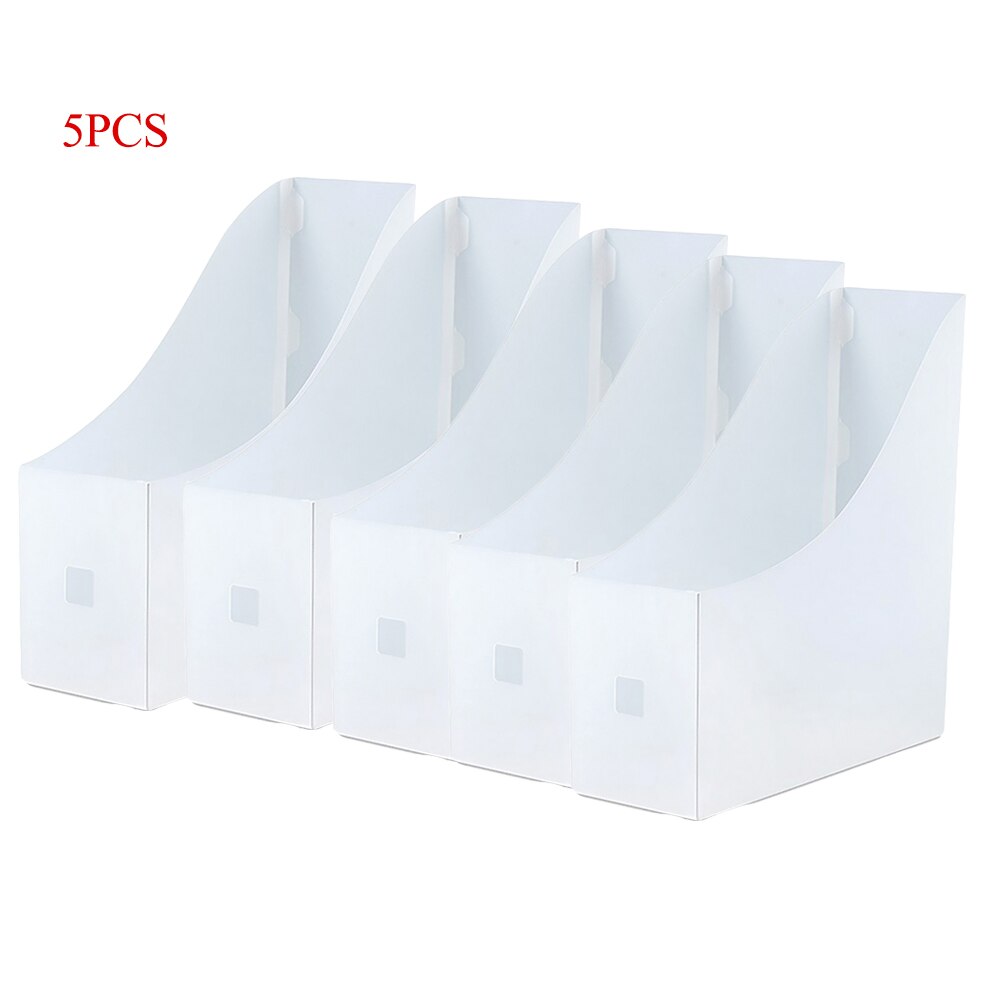 2/3/5Pcs Plastic File Holder Magazine Book Rack Document Tray Desktop Storage File Organizer Office School Supplies Stationery: 5PCS