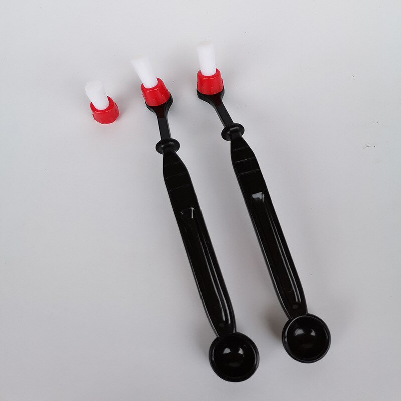 12 Stuks 2 In 1 Koffiezetapparaat Borstel Nylon Espresso Koffiemolen Borstels Koffielepel Machine Groep Hoofd Keuken Gereedschap