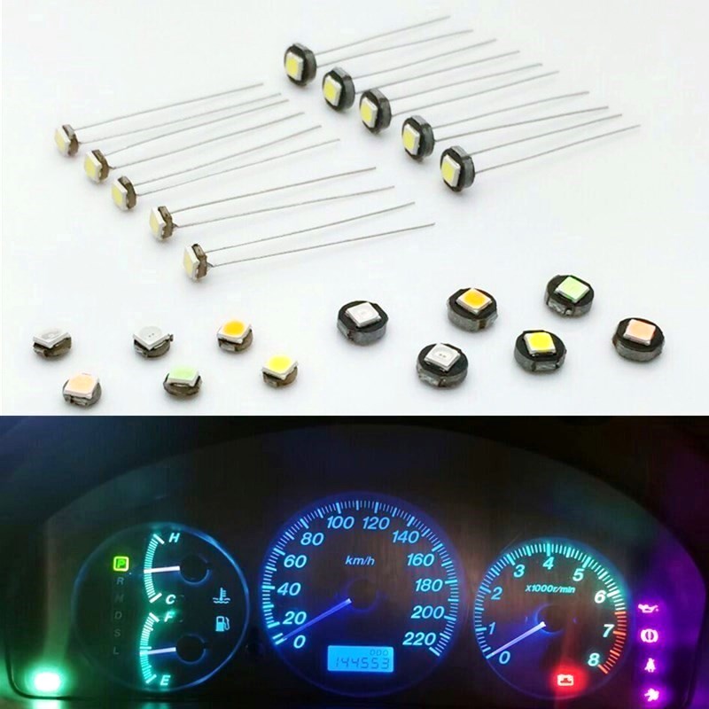 10 Pcs T1 T3 T4.2 T4.7 T5 Auto Lamp Led Lights12V 1SMD Instrumentenpaneel Lamp Indicator Centrale Controle Cd Air conditioning Lamp