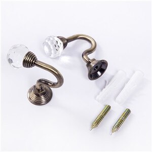 VS VOORRAAD Kristalglas Gordijn Holdback Muur Tie Terug Haak Hanger Holder Lade Handvat CU: C