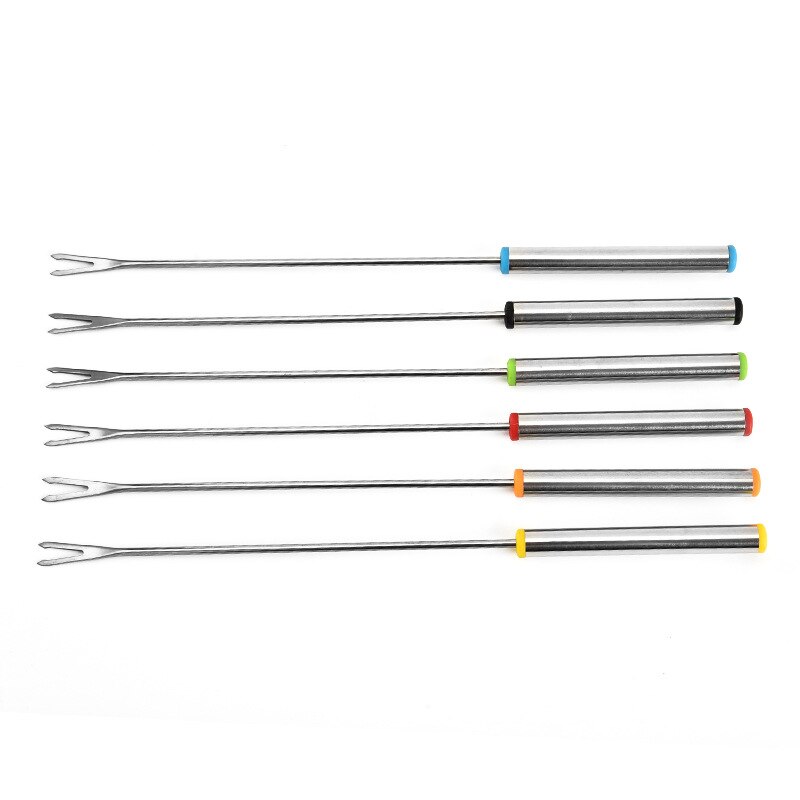 Reusable BBQ Barbecue Skewers Needle Stick Stainless Steel Cooking Grilling bbq Tools Long Skewers Forks BBQ Grill Accessories: Default Title